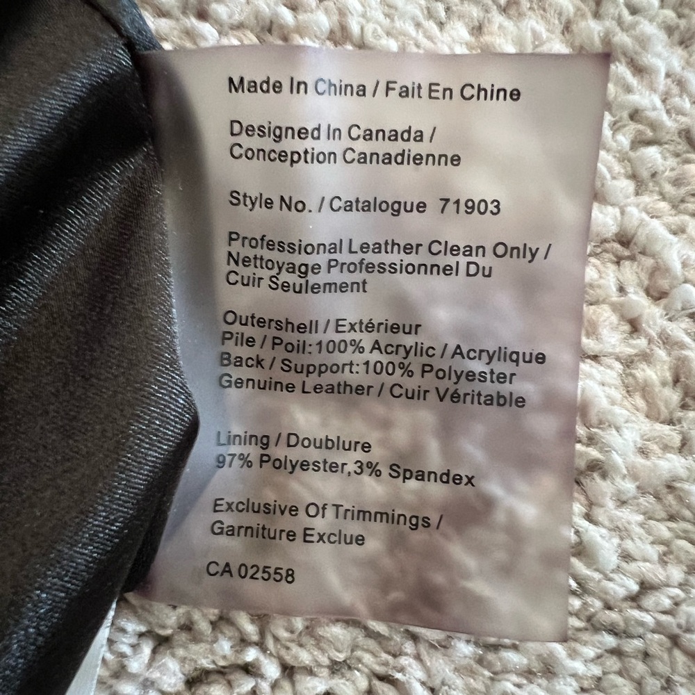 Danier 2-in-1 Genuine Leather Jacket / Faux Fur Vest — Size XXS - Picture 15 of 15